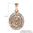 Natürlicher Champagner Diamant Anhänger, 925 Silber Roségold Vermeil ca. 0,50 ct image number 5