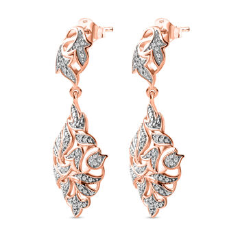 ALLORO Ohrringe mit Diamantakzenten, 925 Silber 750 Ros&eacute;gold Vermeil