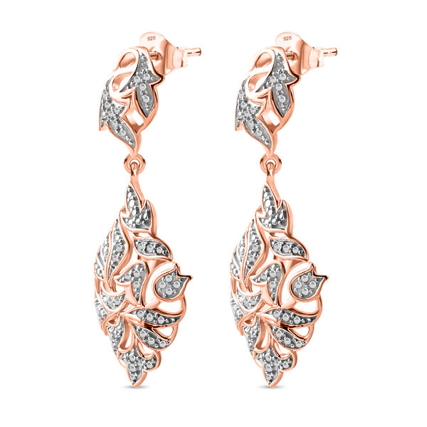 ALLORO Ohrringe mit Diamantakzenten, 925 Silber 750 Ros&eacute;gold Vermeil image number 4