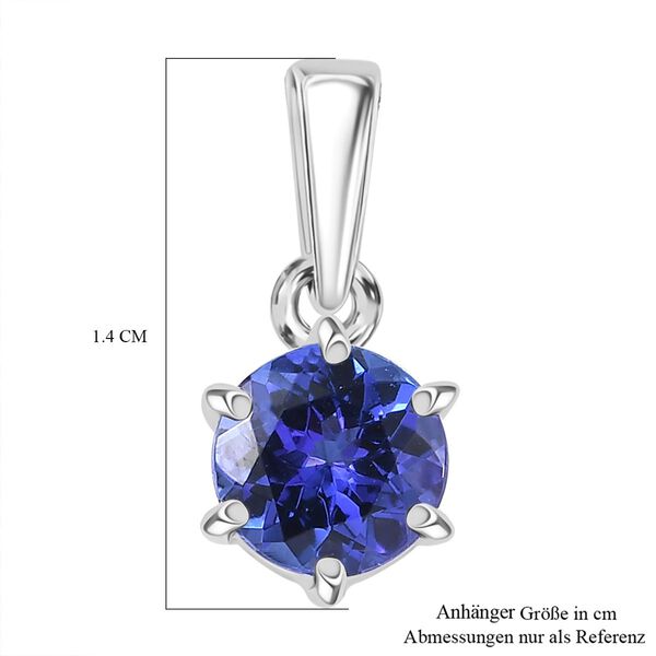 AAAA Tansanit Anh&auml;nger in 950 Platin - 0,86 ct. image number 5