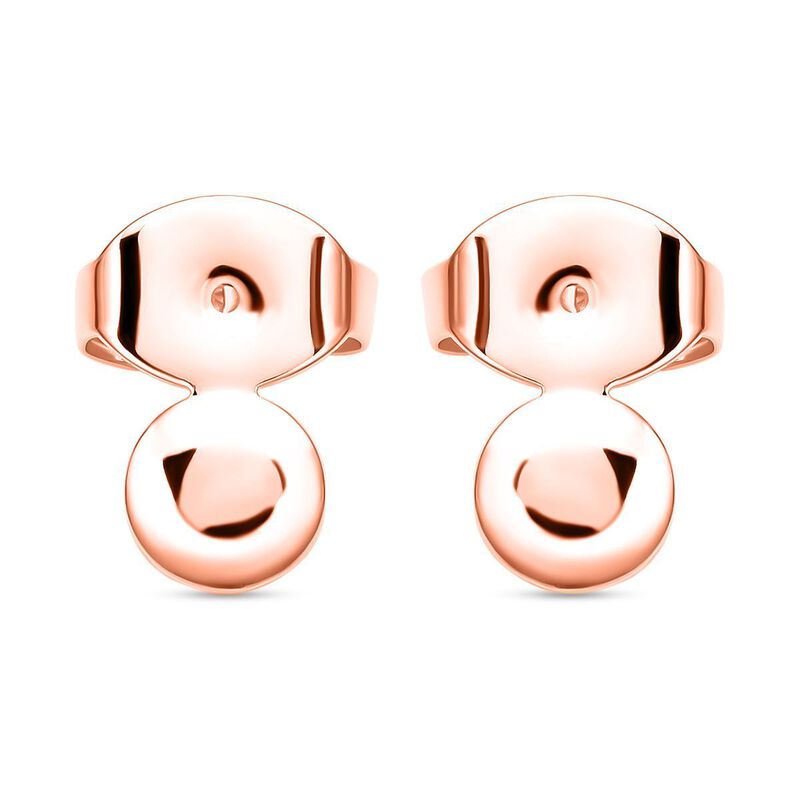 Größer Ohrring-Verschluss in rosévergoldetem Silber image number 0