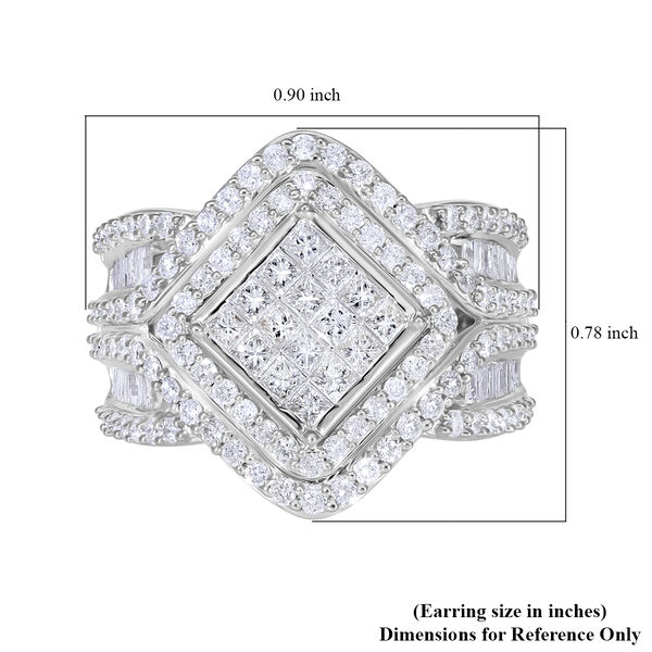 SGL zertifizierter GH I1-I2 Diamant-Ring in 585 Weißgold- 2 ct. image number 4