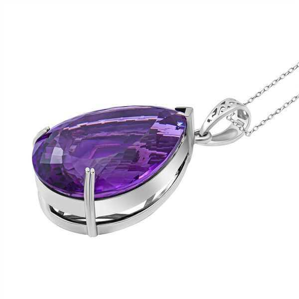 AAA Lusaka Amethyst-Anh&auml;nger mit Kette, 60 cm - 90 ct. image number 3