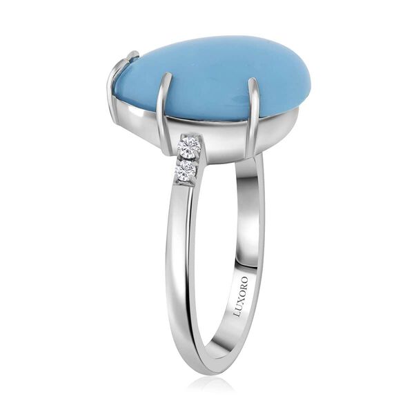 AAA Sleeping Beauty T&uuml;rkis, Wei&szlig;er Diamant Ring 417 Gold (Gr&ouml;&szlig;e 20.00) ca. 4,50 ct image number 3