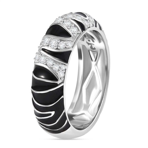 GP Trionfo Zebra Kollektion - Moissanit Ring 925 Silber rhodiniert (Gr&ouml;&szlig;e 21.00) ca. 0.53 ct image number 4
