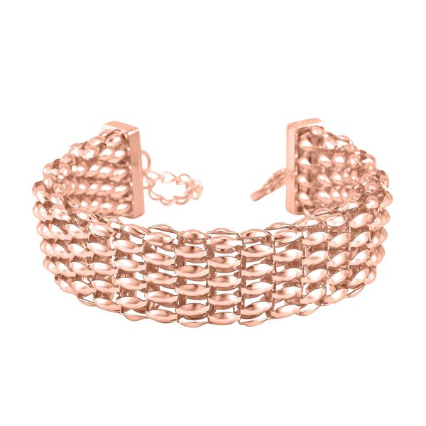 Reiner Edelstahl IP Rosa Plattierung Armband ca. 19 cm + 3.5 cm Extender, ca. 20,50g image number 0
