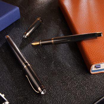 2er-Set F&uuml;llfederhalter und Tintenschreiber, schwarz