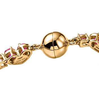 D'Joy afrikanisches Rubin und Zirkon 20cm Armband - 13,12 ct.