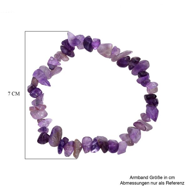 4er-Set - Flexible afrikanischer Amethyst, rote Aventurin, Labradorit und wei&szlig;e Mondstein-Armb&auml;nder - 325 ct. image number 8