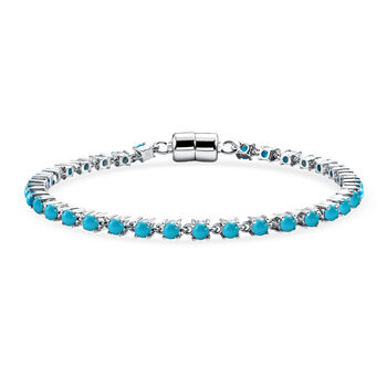 D'Joy AA Sleeping Beauty T&uuml;rkis Armband ca. 19 cm 925 Silber Rhodiniert ca. 3,80 ct.