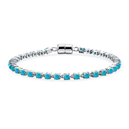 D'Joy AA Sleeping Beauty T&uuml;rkis Armband ca. 19 cm 925 Silber Rhodiniert ca. 3.80 ct