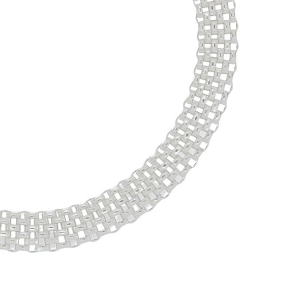Netz-Design 19cm Armband und 50cm Halskette in 925 Silber image number 6