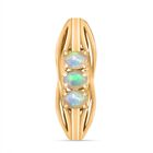 AA Natürlicher, äthiopischer Welo Opal Anhänger 925 Silber 750 Gelbgold Vermeil ca. 0.37 ct