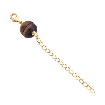 TOUCH und LOCK gelber Tigerauge-Karabiner-Magnetverschluss mit Extender - 2 ct.