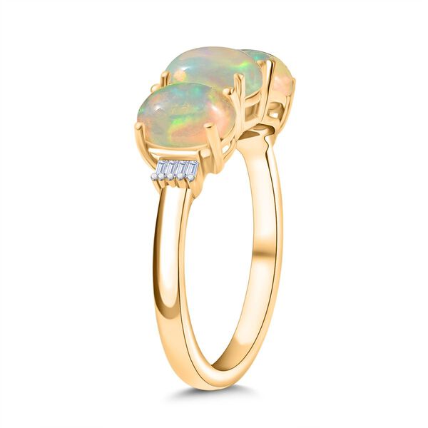 AA Nat&uuml;rlicher, &auml;thiopischer Welo Opal und Diamant Ring - 1,63 ct. image number 5