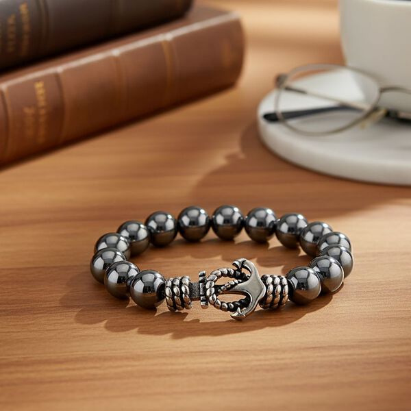 Terahertz Armband ca. Flexibles cm Reiner Edelstahl Schwarz oxidiert ca. 120.00 ct image number 2