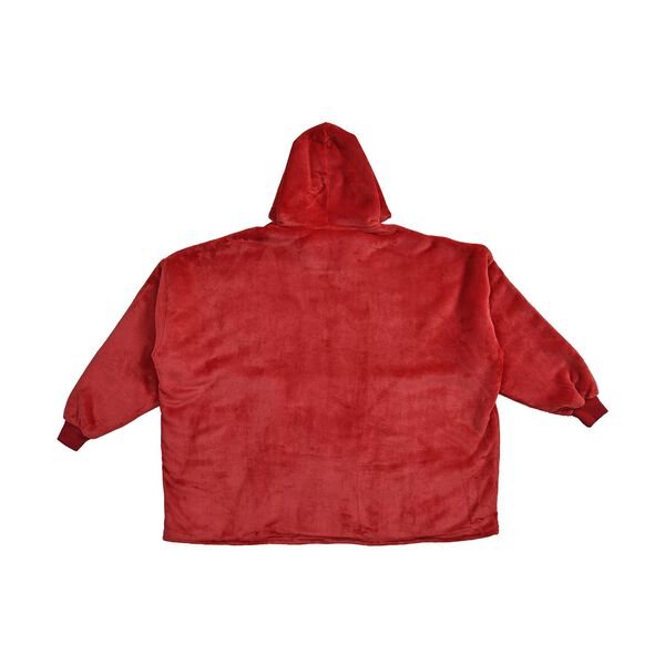 Flauschiger Flanell Hoodie mit großer Tasche, 194x98cm, rot image number 5