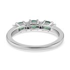 AAA Smaragd und weißer Zirkon-Ring, 925 Silber platiniert  ca. 0,52 ct image number 5