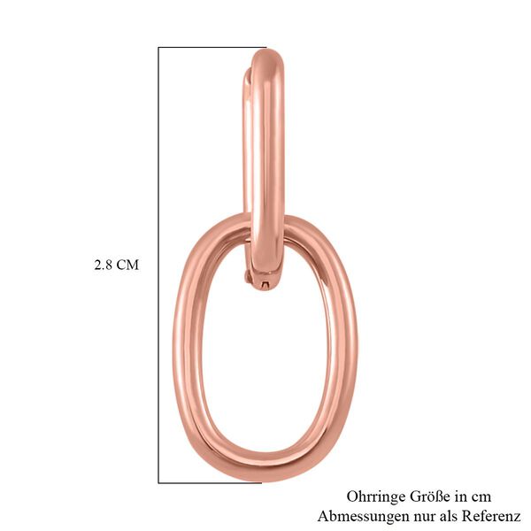 Kettenglieder-Ohrringe, Reiner Edelstahl, Roséfarben image number 5