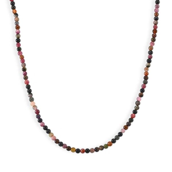 Mehrfarbig-Turmalin Halskette ca. 50 cm 316L Edelstahl ca. 90,00 ct.