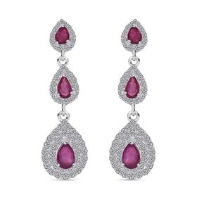 Afrikanische Rubin und Zirkon-Ohrringe - 2,68 ct.