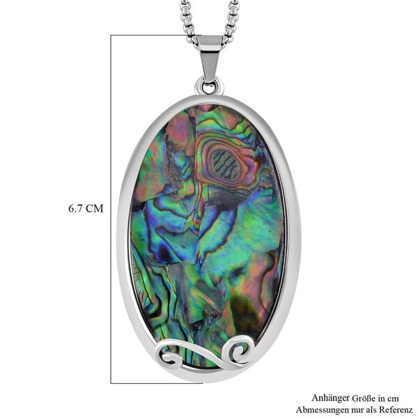 EINMALIGES ANGEBOT - Abalone Muschel Halskette, ca. 60 cm, Reiner Edelstahl image number 5