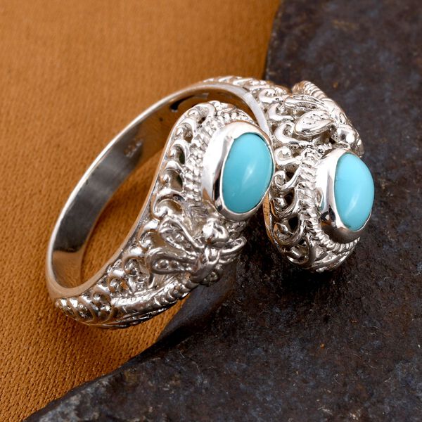 Royal Bali - Sleeping Beauty T&uuml;rkis Ring, 925 Silber (Gr&ouml;&szlig;e 16.00) ca. 1,46 ct image number 1