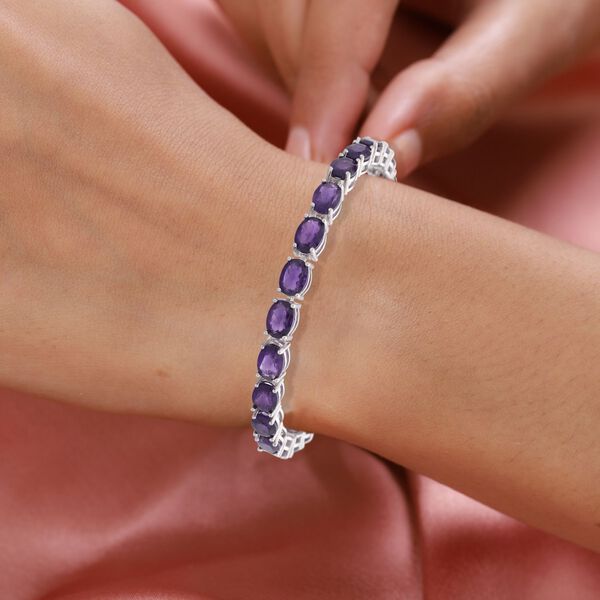 Afrikanisches Amethyst Armband, ca. 19 cm, 925 Silber rhodiniert ca. 16.97 ct image number 3