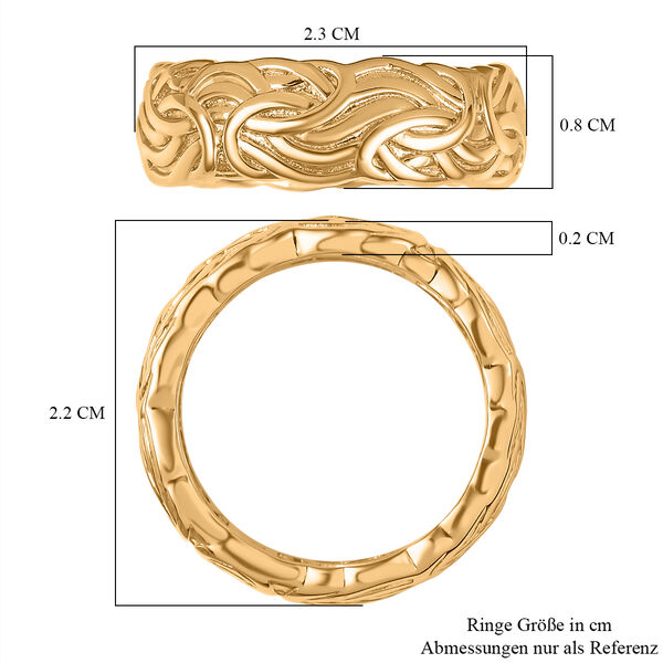 2er-Set Strukturierte Stacking-Bandringe image number 6