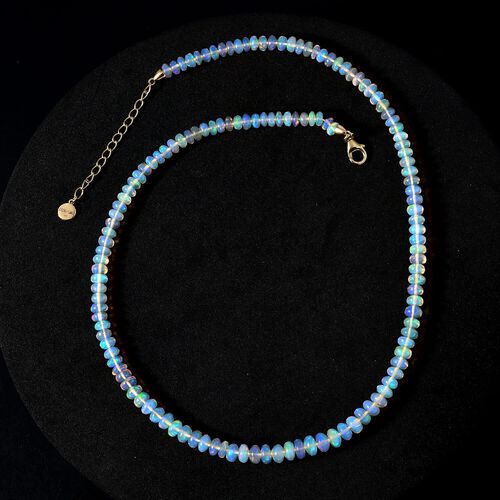LUXORO zertifiziert und geprüft AAA natürliche, äthiopische Welo Opal Halskette in 585 Gold, 45+5 cm - 65 ct. image number 0