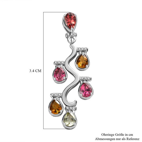 Mehrfach-Turmalin Ohrringe - 1,92 ct. image number 5