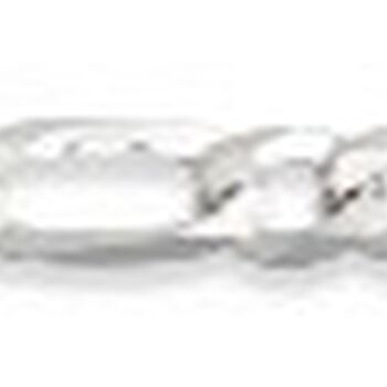 Italienisches Figaro-Armband ca. 18 cm + 2.5 cm Extender, 925 Silber Armband ca. 2,40g