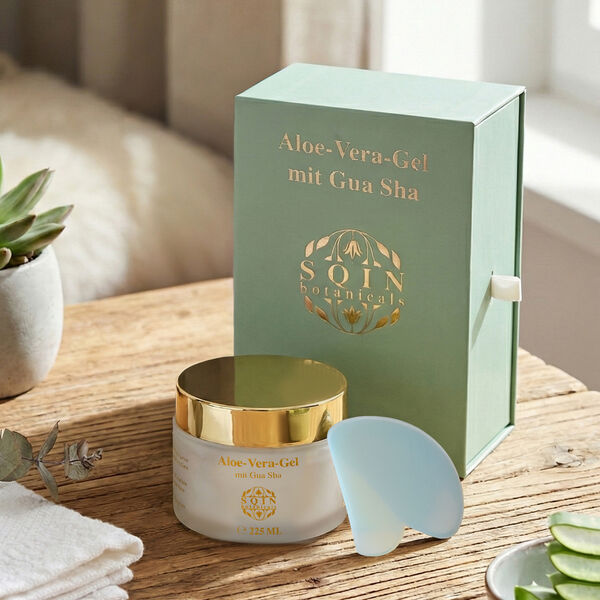 SQIN Botanicals - Aloe Vera Gel Set mit Opalit Gua Sha, 225ml image number 2
