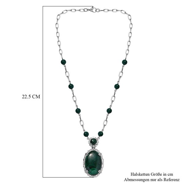 Malachit Halskette, 45 cm - 70,50 ct. image number 5