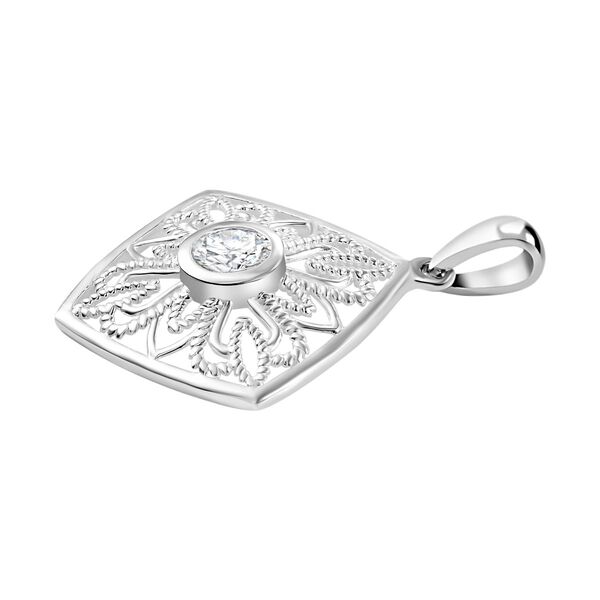 LUSTRO STELLA - Weißer Zirkonia Anhänger 925 Silber, Standard image number 4