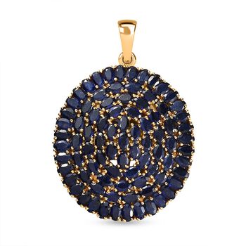 Masoala Saphir (Fissure gef&uuml;llt)-Anh&auml;nger, 925 Silber vergoldet ca. 29.75 ct