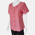 Frauen kurzes Ärmel Top, Hellrot, Größe 36