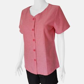 Frauen kurzes Ärmel Top, Hellrot, Größe 36