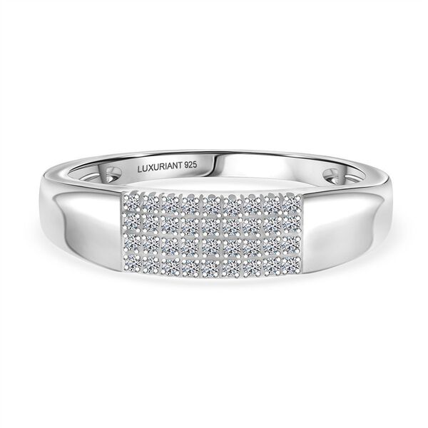 LUXURIANT VS-EF Labor Diamant Ring, 925 Silber rhodiniert - 0,20 ct.