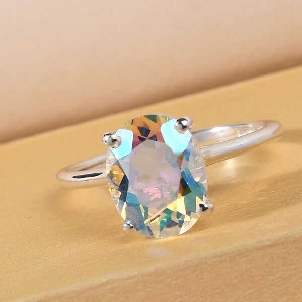 Merkur Gl&uuml;hen Mystischer Quartz Ring 925 Silber  ca. 2,52 ct image number 2