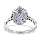 AA Blauer Zirkon, Weißer Zirkon Ring, 925 Silber rhodiniert, (Größe 17.00) ca. 2.38 ct image number 3