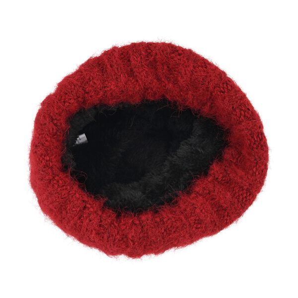 Rippstrick-Mütze mit Teddyfutter, Einheitsgröße, Rot image number 4