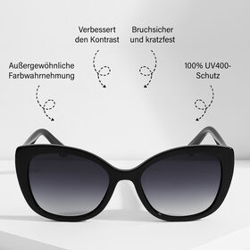 Sole und Luce - Swiss Eyewear - Hepburn, Ultra-polarisierte Sonnenbrille UV400, Schwarz