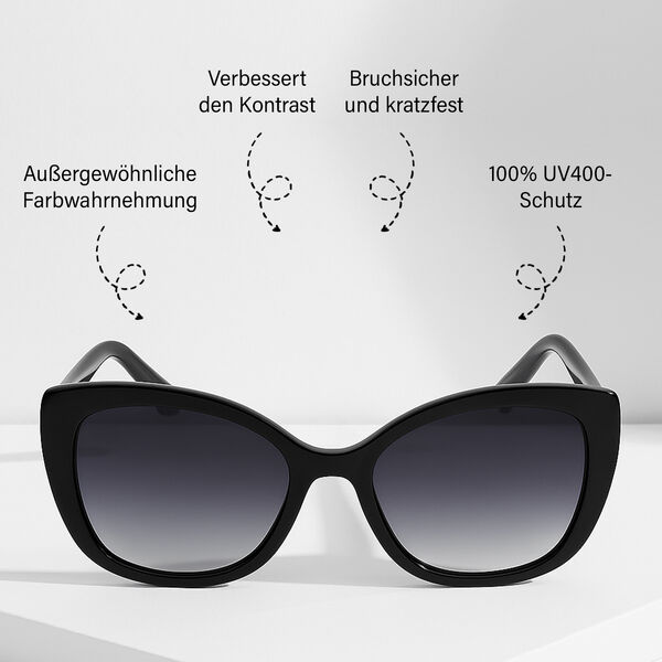Sole und Luce - Swiss Eyewear - Hepburn, Ultra-polarisierte Sonnenbrille UV400, Schwarz image number 2