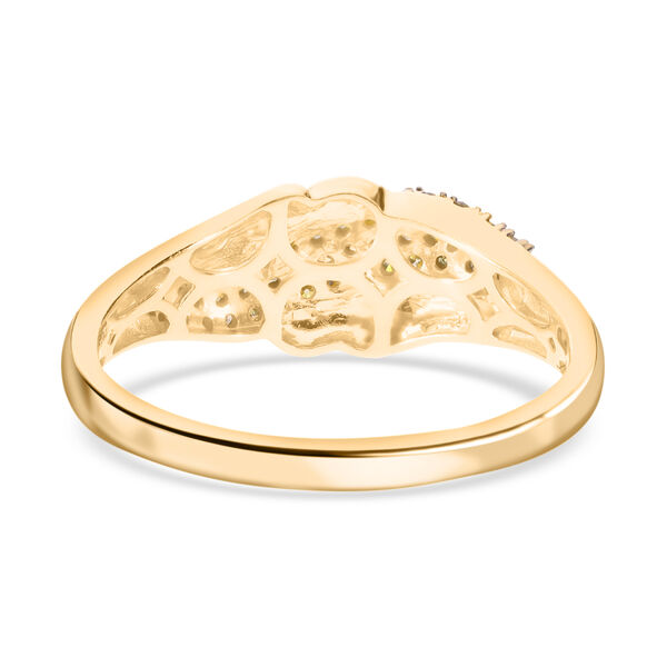 Gelber Diamant-Ring, 925 Silber Gelbgold Vermeil - 0,25 ct. image number 4