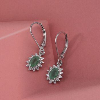 D'Joy  Socoto Smaragd und Zirkon Ohrringe - 1,45 ct.
