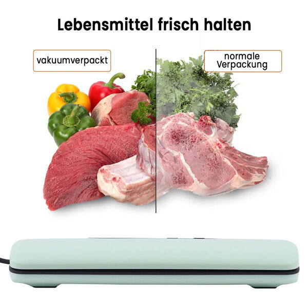 HOMESMART Vakuumverpackungsmaschine, inklusive 20 Beutel, Abmessung 37,5x18,5x8,5 cm, Grün image number 5