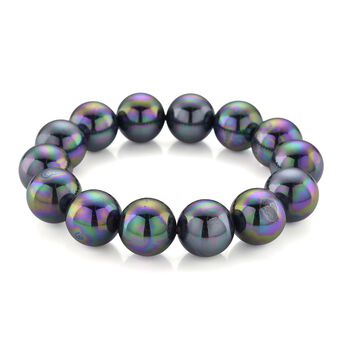Pfau Muschelkernperle (15-17 mm) Armband flexibles (18.00-19.00 cm)