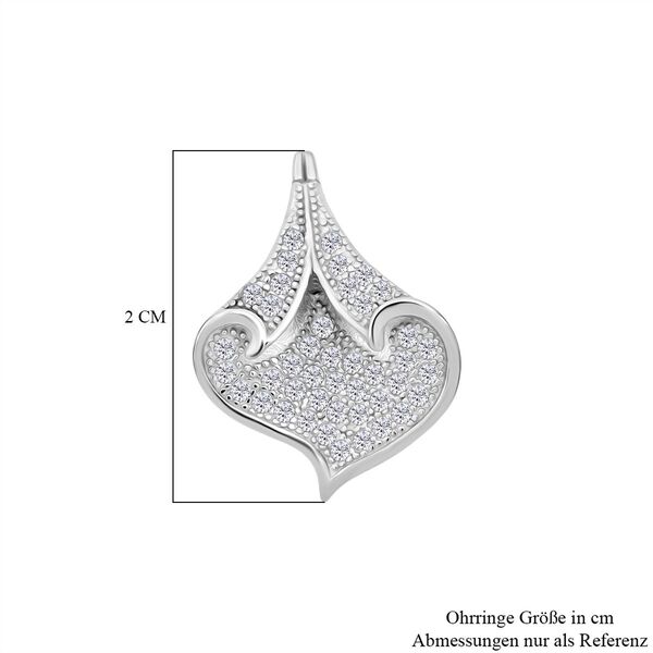 Lustro Stella Wei&szlig;er Zirkonia Ohrringe 925 Silber rhodiniert image number 4