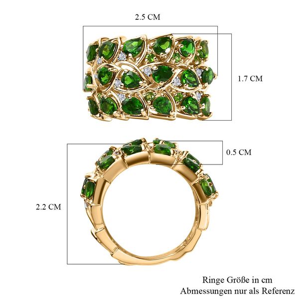 GP Italian Garden Kollektion- nat&uuml;rlicher Chromdiopsid, Zirkon und Saphir-Ring- 3,44 ct. image number 7